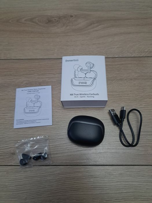 Bezprzewodowe słuchawki douszne etui ładujące Donerton I66