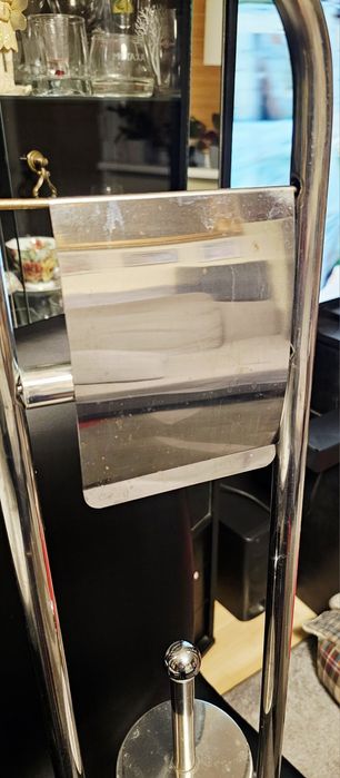 Stojak na papier toaletowy + szczotka do wc 2w1