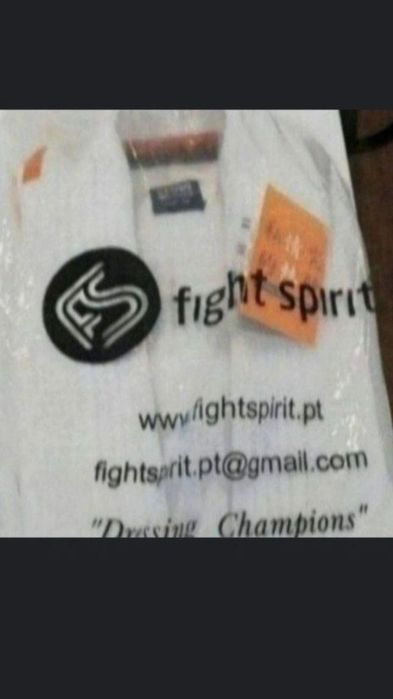 Fato novo judo Nihon branco  com listas laranjas tamanho 1,50