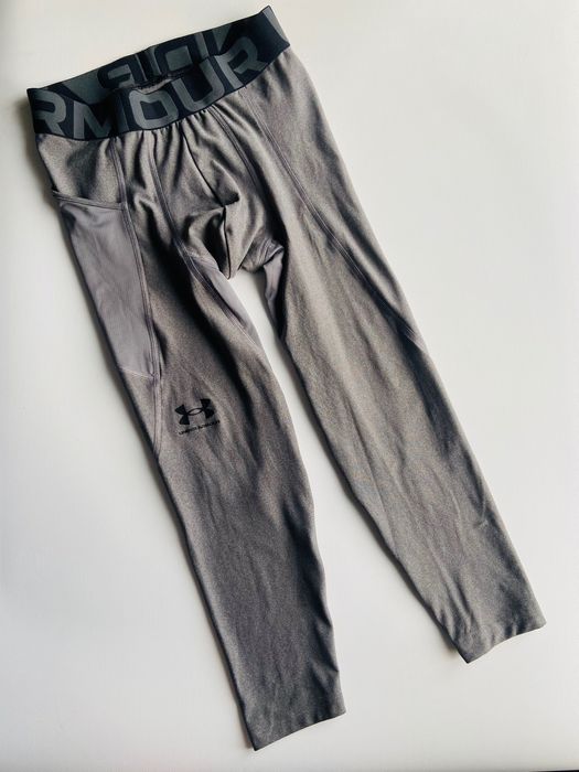 Чоловічі компресійні легінси сірі under armour s/m compression heat