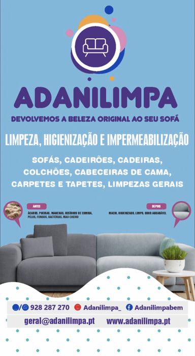 Limpeza e higienizaçao de sofas, carpetes etc