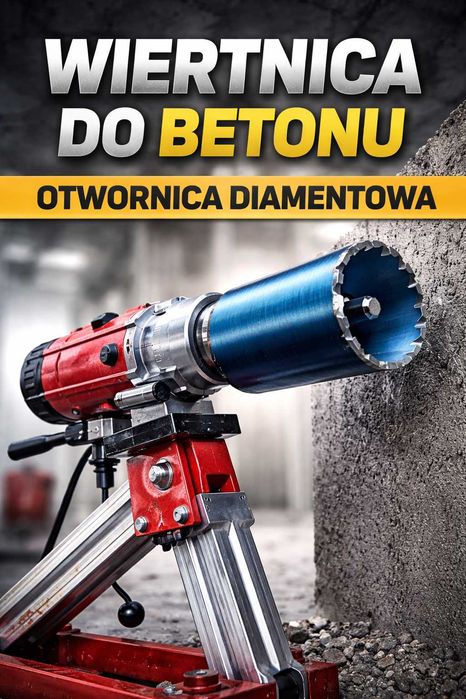 Wiertnica diamentowa otwornica do betonu wynajem -usługa z operatorem.