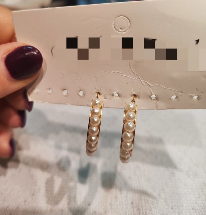 Kolczyki koła z perełkami