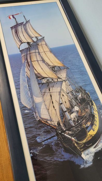 Oficjalny Duży Obraz okręt HMS Rose 1757 Philip Plisson UNIKAT !