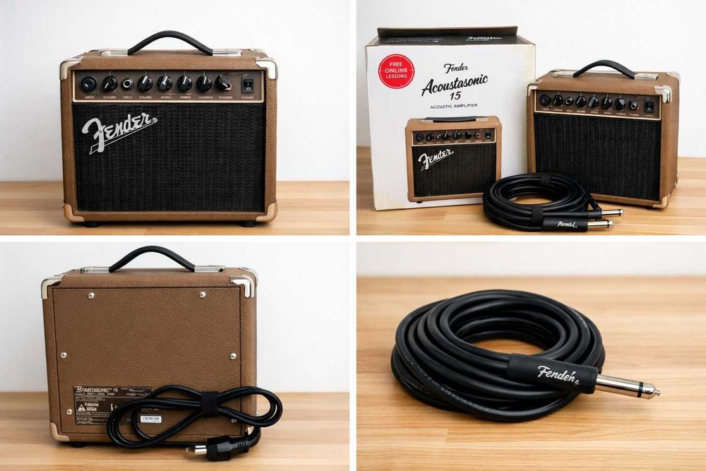 Fender Acoustasonic 15 – Como Novo + Cabo incluído