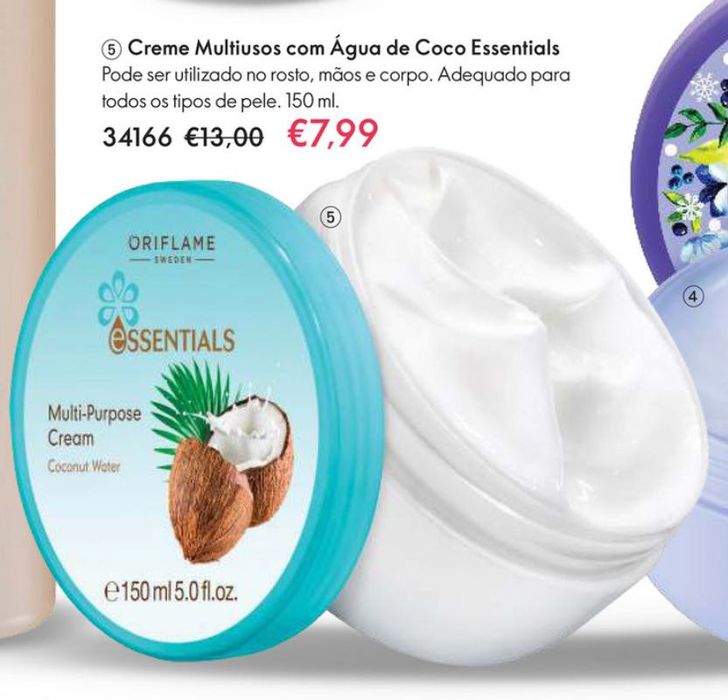 Creme Hidratante (Corpo / Rosto / Mãos) de Côco - Super Preço