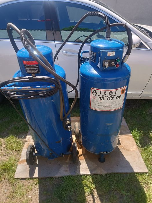 mobilna ELEKTRYCZNA wysysarka oleju 50L Horn Flensburg ELAB/50A  Zamiast kompresora