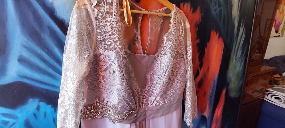 Vestido Novo com etiqueta Estefânia n50 conjunto vestido gala e casac