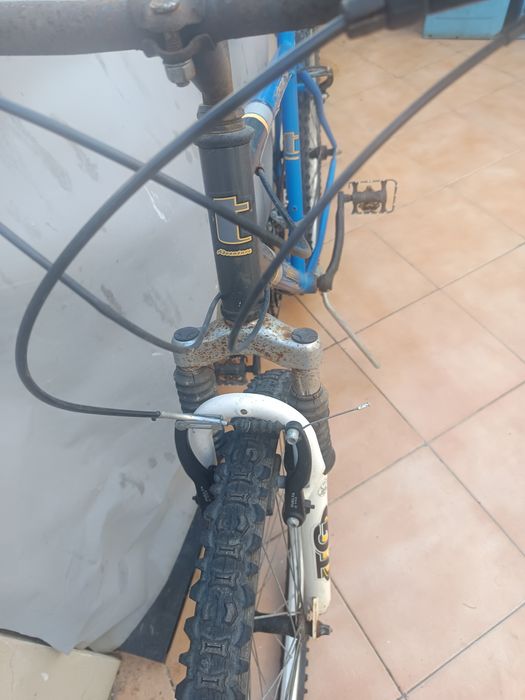 Bicicletas a pedais uma de desporto e outra de passeio.