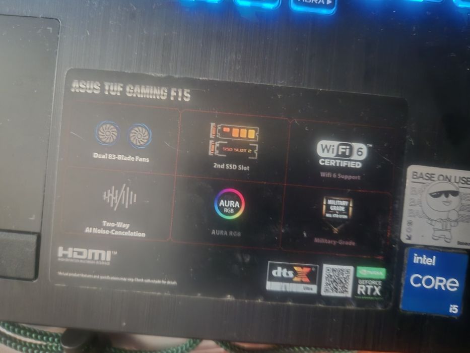 Ноутбук ASUS TUF GAMING F15 
GeForce RTX 3050 4 ГБ
16 ГБ RAM
SSD 512 ГБ
екран 144 Гц