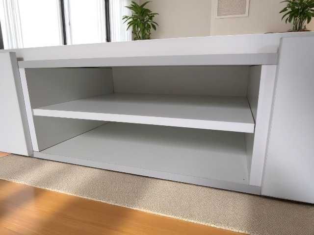 Base TV Branco e Cinza | Nova | Já Montada | Entrega Grátis