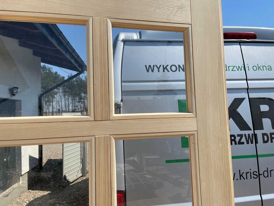 Drzwi zewnętrzne OD RĘKI sosnowe drewniane oscieżnicą CAŁA POLSKA