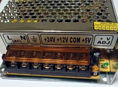 Fonte alimentação industrial com saídas 5V, 12V, 24V 51W