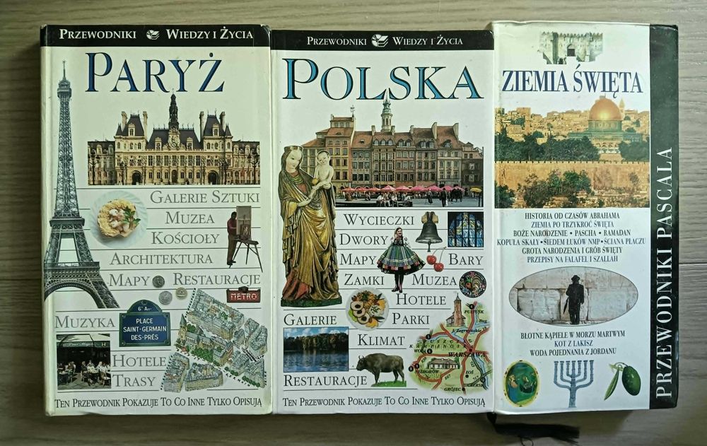 Przewodnik Paryż, Polska, Ziemia Swięta  3 ksiązki