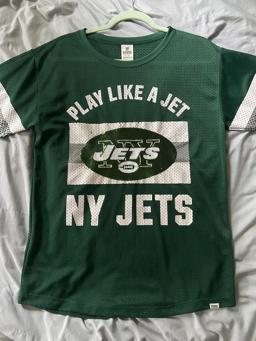 Koszulka sportowa jersey z cekinami limitowana vintage PINK Victoria’s Secret x NFL 2000s zielona M