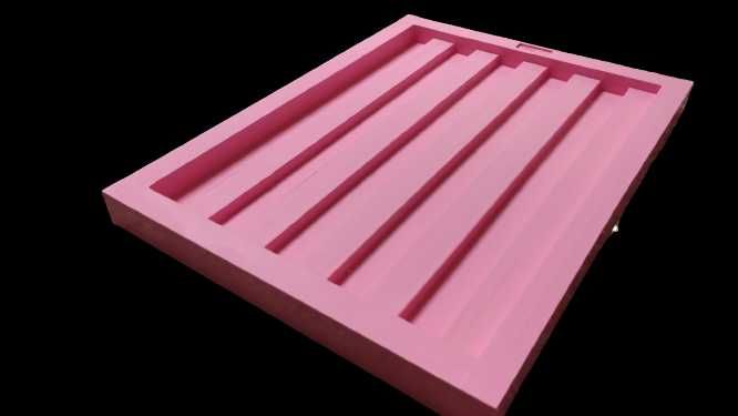 Molde 3d em Silicone "Ripado"