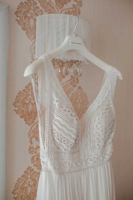 Muślinowa suknia ślubna