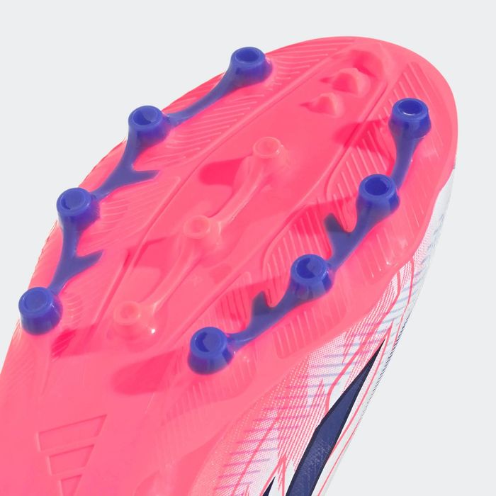 Chuteiras de Futebol Criança F50 Hyperfast League AG Branco/Violeta