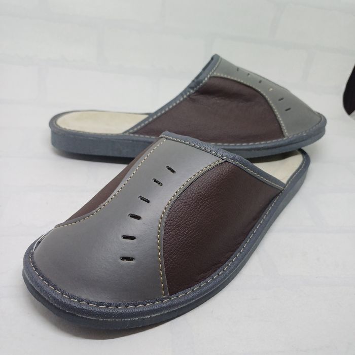 Kapcie góralskie pantofle skóra roz 46