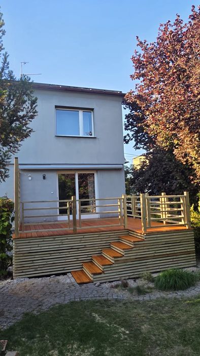 Tarasy, pergole, projekty indywidualne, wiaty, elewacje schody zew