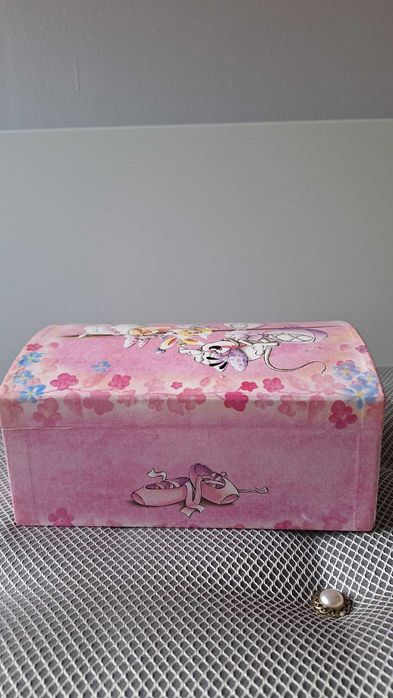 Diddl Mouse – pudełko Vintage na biżuterię z lusterkiem i szufladkami