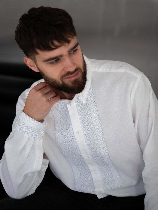 Koszula ludowa tkanina konopna Koszula z haftem r. L (są inne)