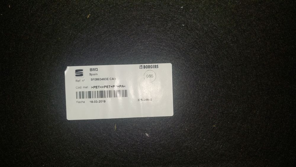 Fundo mala seat Leon mk3