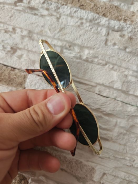 Okulary przeciwsłoneczne owalne vintage złote UV400 Nowe| Oval Sunglasses oo