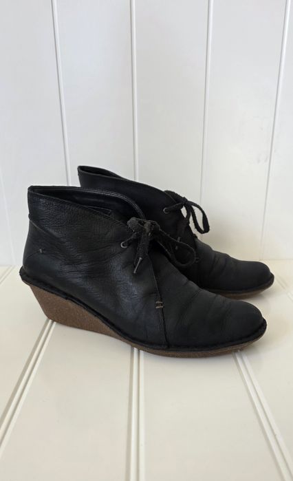 Botki półbuty do kostki Clarks skóra skórzane 40 ankle boots