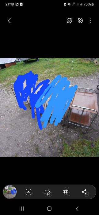 Barek stolik skladany PRL