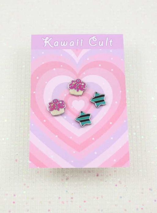 Kawaii Cult kolczyki BABECZKI GWIAZDKI harajuku KC09
