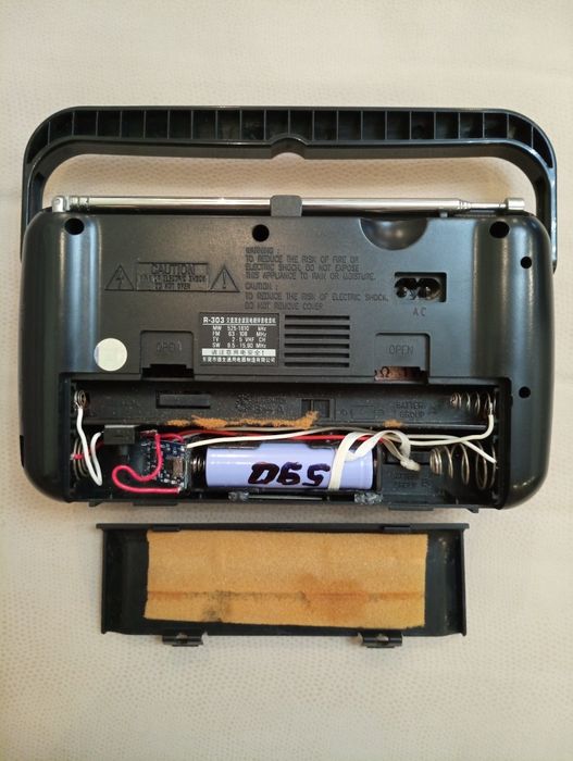 Радиоприемник Moratti, Tecsun R-303 с аккумулятором 18650.