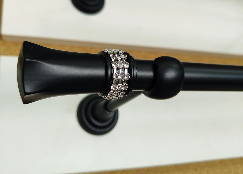 Карниз чёрный матовый 19мм(одинарный)