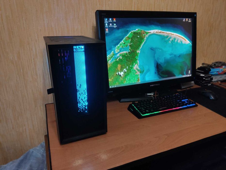 ИГРОВОЙ КОМП Intel i7-2600 k(8x3.80),RX 570,ОЗУ (16Gb),SSD 120,HDD 500