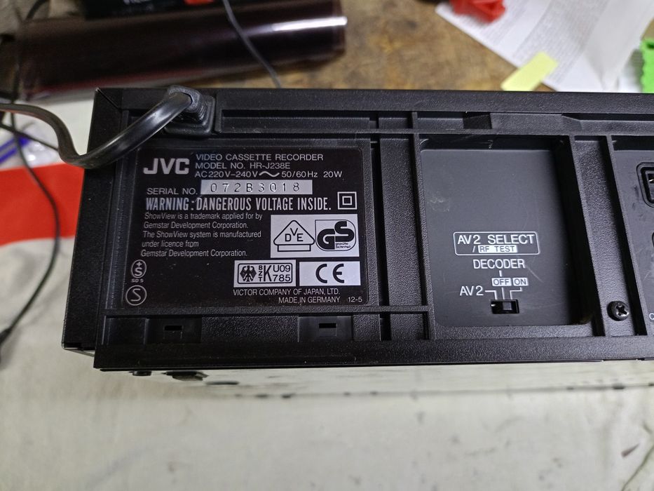 magnetofon jvc video cassette recorder