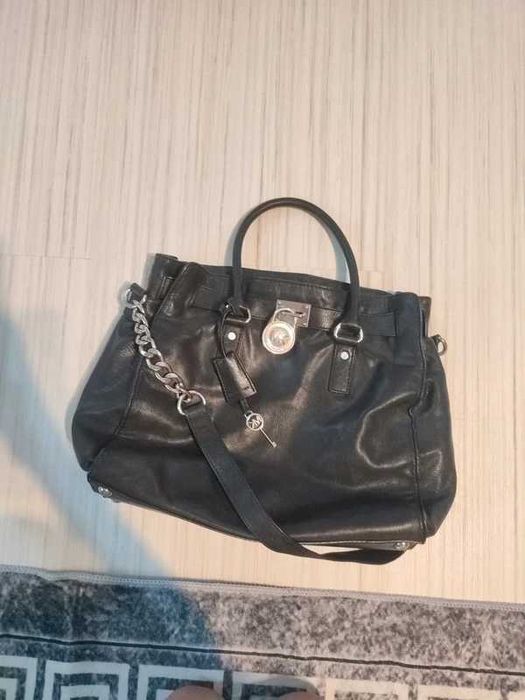 Michael Kors Hamilton czarna torebka klasyk, skóra naturalna. A4