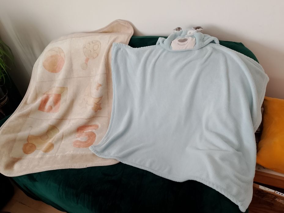 Niemowlęce, dziecięce koce 2 szt