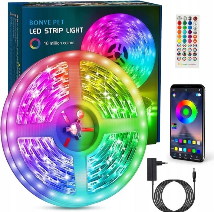 Taśma LED 2x7m z pilotem