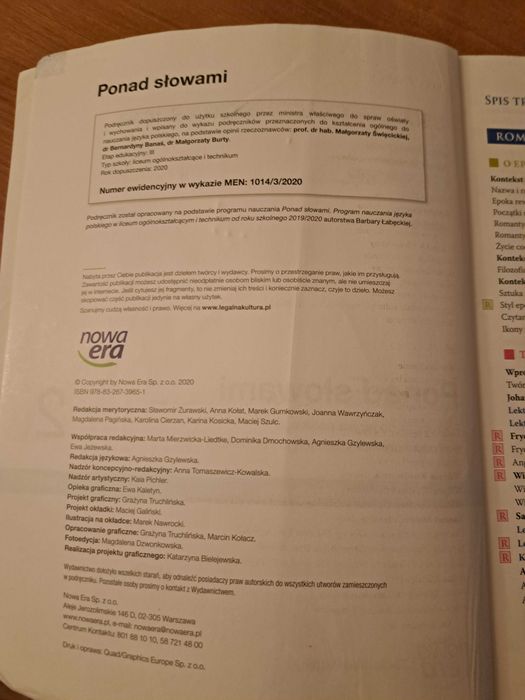 Ponad słowami. Klasa 2, część 1 i część 2 - komplet