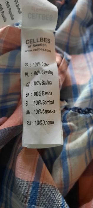 Bluzka krata XXL bawełna