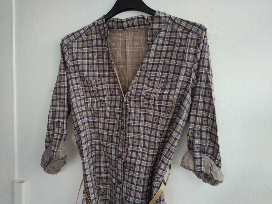 Túnica / camisa quadriculada - Tamanho L