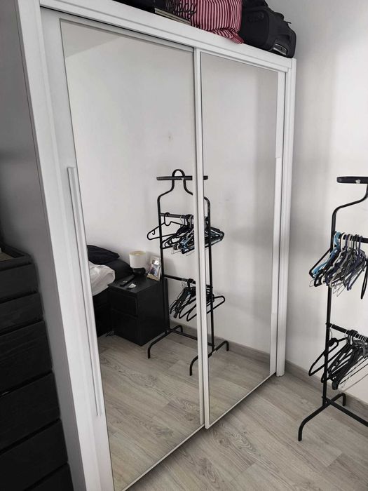 Roupeiro 2 portas deslizantes com espelho CYRUS – Conforama | 183cm