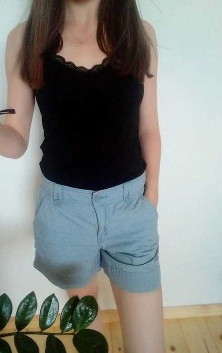 Niebieskie krótkie spodenki damskie Mossimo XL 42