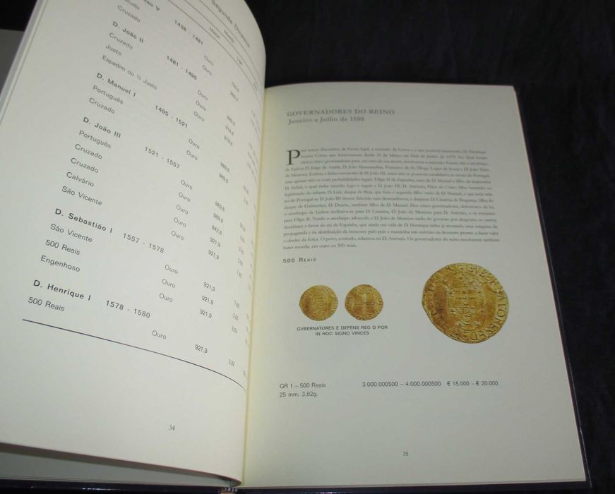 Livro Moedas de Ouro de Portugal 1185 a 1889 Javier Salgado