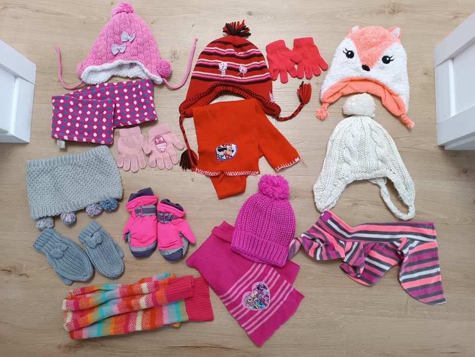 Czapka 110 / 116 szalik czapki komin zestaw