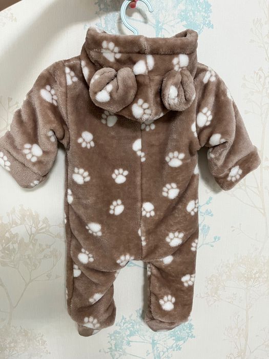 Дитячий махровий комбінезон з бавовняною підкладкою , розмір 62