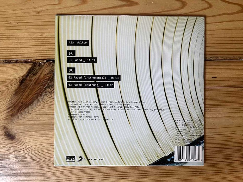 Alan Walker - Faded, 7" winyl (Absolutny Rarytas!!)