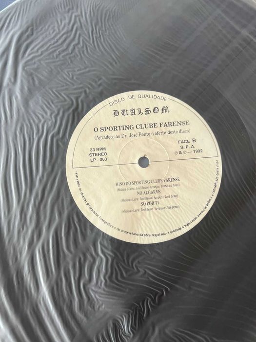 Disco vinil hino SC Farense