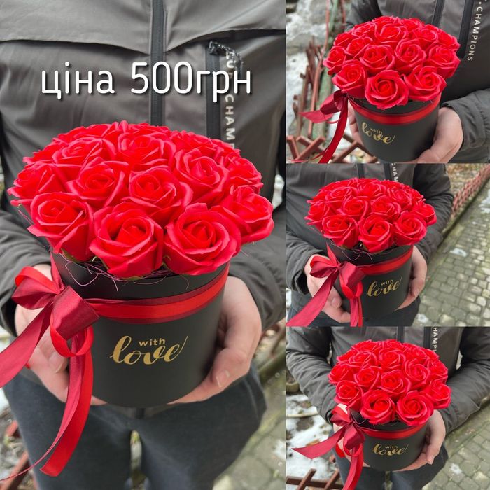 Подарочный букет цветов из мыла Мыльные розы