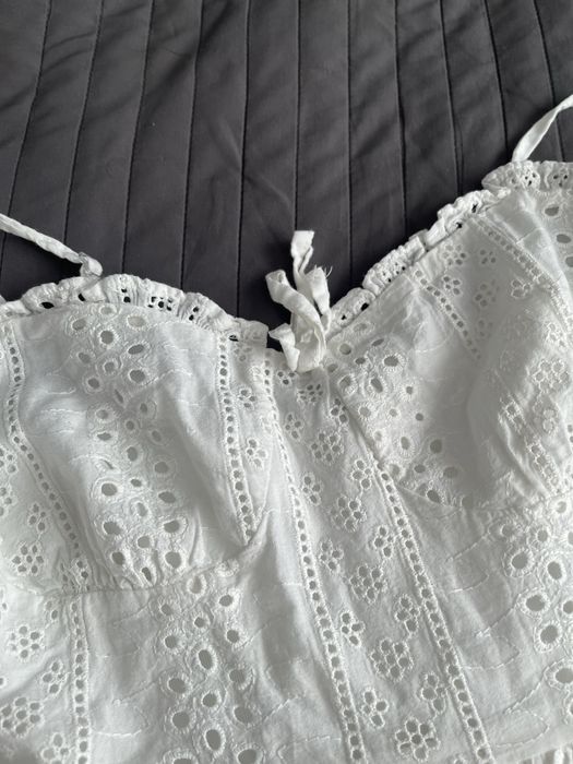 Sukienka koronkowa letnia biała 36/S